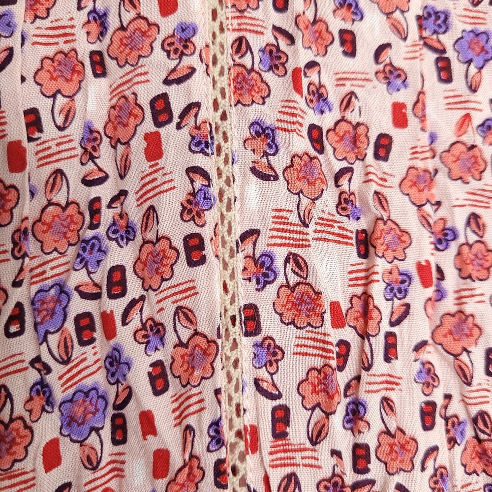 POUPETTE ST BARTH Floral Print Sleeveless V-neck Women's Dress SMALL - Picture 13 of 15